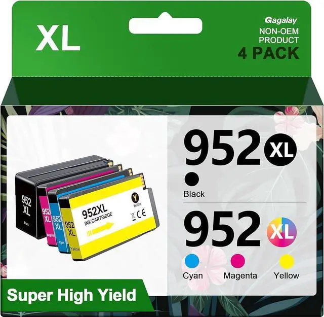 Main image of 952XL Ink Cartridges Combo Pack Latest Upgrade Replacement 952 952 XL Ink Cartridges Printers Officejet Pro 8710 7720 7740 8715 8720 8730 8740 8210(4 Pack, 1Black 1Cyan 1Magenta 1Yellow)