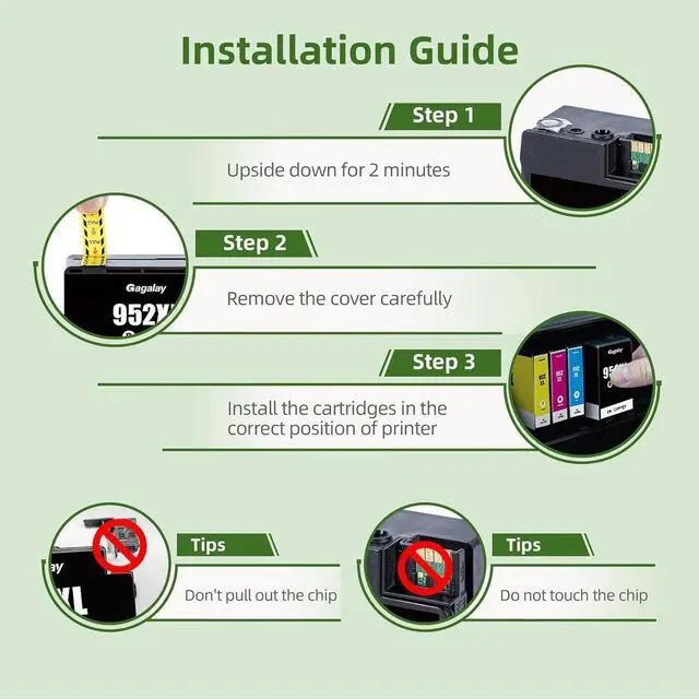 Alt view image 5 of 7 - 952XL Ink Cartridges Combo Pack Latest Upgrade Replacement 952 952 XL Ink Cartridges Printers Officejet Pro 8710 7720 7740 8715 8720 8730 8740 8210(4 Pack, 1Black 1Cyan 1Magenta 1Yellow)