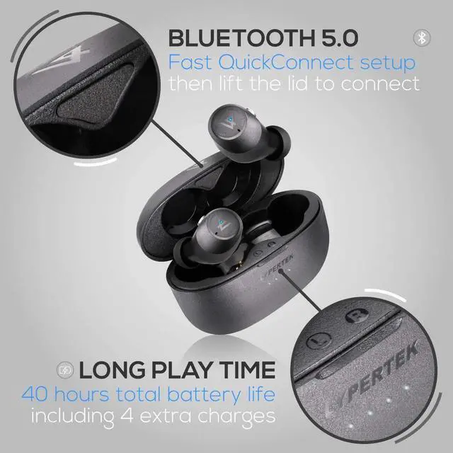 Alt view image 2 of 6 - LYPERTEK SoundFree S20 - True Wireless in-Ear Headphone with QuickConnect, Wireless Charging, Ambient Sound, IPX5, 8+40h Playtime, Black