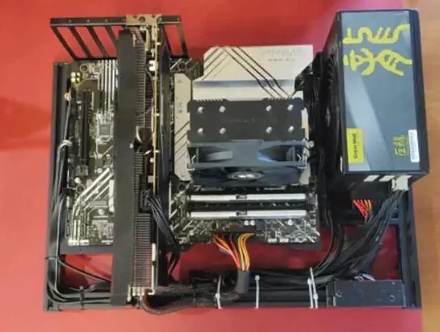 Alt view image 6 of 7 - PC Case Test Bench Open Air Stackable Computer Case for MATX Mainboard Aluminum Bracket DIY Bare Frame Support Intel AMD Graphics Card