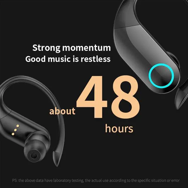 Alt view image 3 of 7 - ARMERI Wireless Bluetooth Headset, Bluetooth 5.3 in-Ear Noise Canceling Headset, Breathing Light/Digital Display/Built-in Microphone, Lightweight Sports Headset, Stereo Sound, Christmas