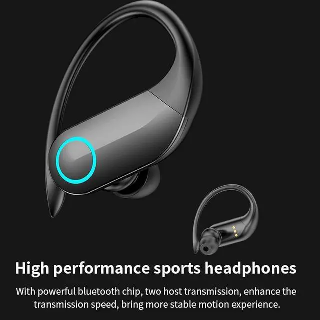 Alt view image 6 of 7 - ARMERI Wireless Bluetooth Headset, Bluetooth 5.3 in-Ear Noise Canceling Headset, Breathing Light/Digital Display/Built-in Microphone, Lightweight Sports Headset, Stereo Sound, Christmas