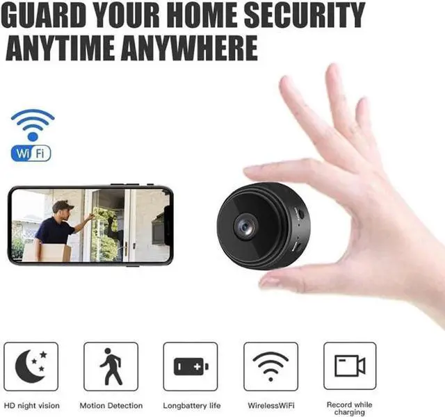 Alt view image 2 of 7 - Hidden Camera,Mini Magnetic Security Camera,Mini Camera Hidden Camera 1080p HD,Mini Camera Wireless,Mini Security Camera for Indoor Outdoor (White,4pcs)