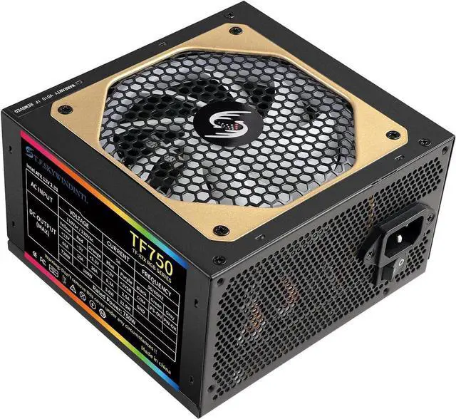 Alt view image 6 of 7 - Power Supply 750W PSU ARGB Fully Modular Standard ATX Gaming PC Power Full Voltage 110/220V 20+4Pin Main Power with 120mm Ultra-Silent FDB Fan White