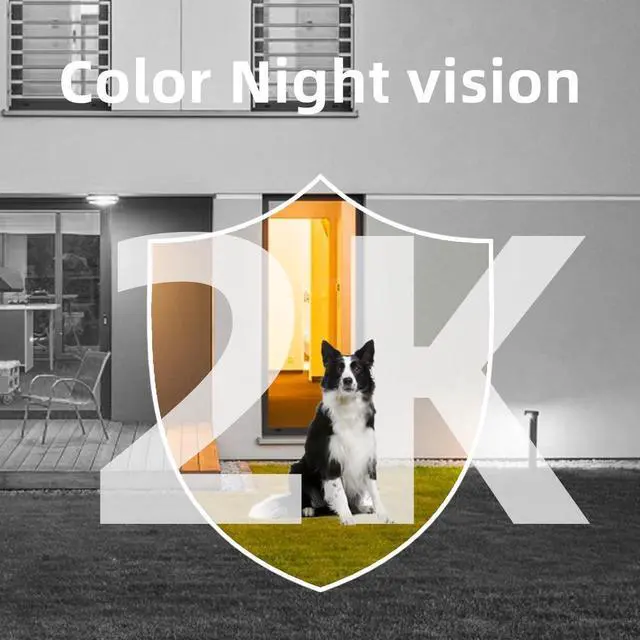 Alt view image 2 of 6 - Rraycom 2PC Solar Security Cameras Wireless Outdoor, 2K Battery Powered Security Cameras for Home, Wifi Security Camera, AI Motion Detection, Color Night Vision, 2-Way Audio, IP65,SD/Cloud,Works/Alexa