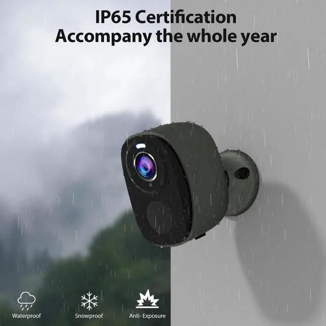 Alt view image 3 of 6 - Rraycom 2PC Solar Security Cameras Wireless Outdoor, 2K Battery Powered Security Cameras for Home, Wifi Security Camera, AI Motion Detection, Color Night Vision, 2-Way Audio, IP65,SD/Cloud,Works/Alexa