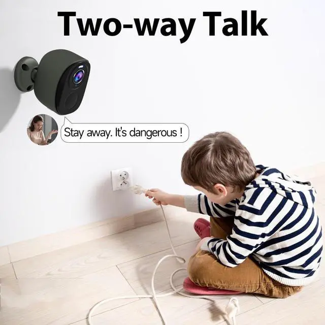 Alt view image 6 of 6 - Rraycom 2PC Solar Security Cameras Wireless Outdoor, 2K Battery Powered Security Cameras for Home, Wifi Security Camera, AI Motion Detection, Color Night Vision, 2-Way Audio, IP65,SD/Cloud,Works/Alexa