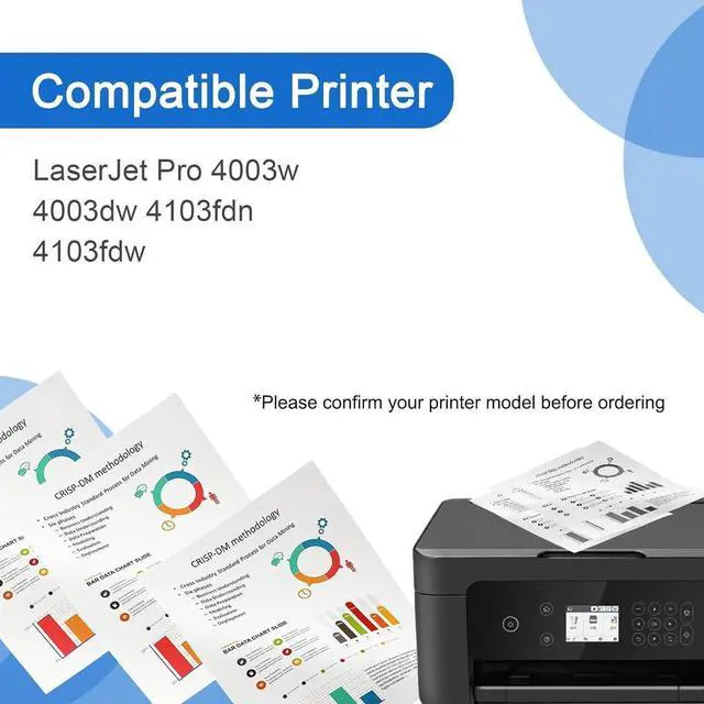 Alt view image 2 of 7 - Compatible for 151A Toner Cartridges Replacement 151A W1510A Toner Cartridge Work Laserjet Pro 4003w 4003dw 4103fdn 4103fdw Printer