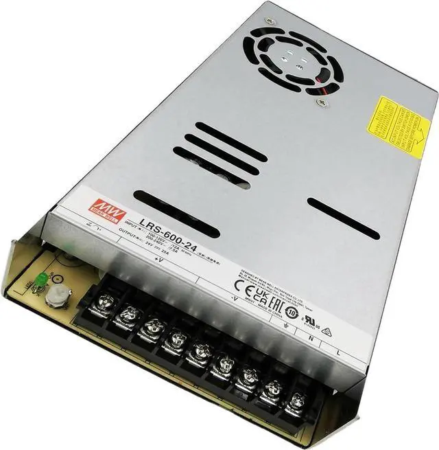 Main image of Mean Well 600W Single Output Switching PC Bench Power Supply Dc Power Supply Variable Computer 24V 25A (LRS-600-24 24V/25A/600W/Single Supply)