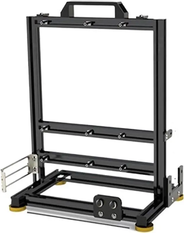 Alt view image 6 of 6 - Computer Case DIY Gamers Cabinet ITX MATX PC Case Open Frame Aluminum Creative ATX Desktop Gaming Computer Chassis Rack Dynamic(ATX-Black), 1