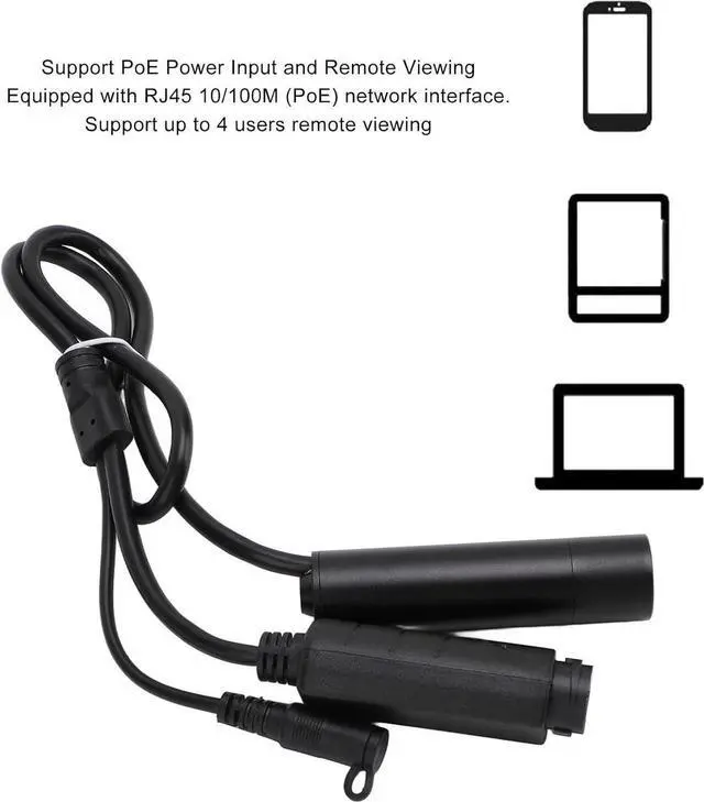 Alt view image 2 of 7 - 2MP POE CCTV Camera, Mini Pinhole Security Camera POE Hidden Indoor Surveillance Camera, Motion Detection Mini Security IP Camera for Indoor Outdoor Home