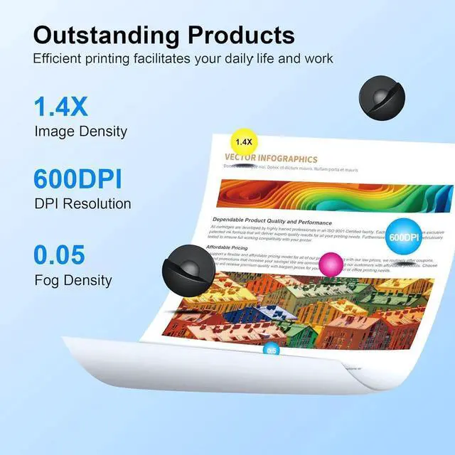 Alt view image 2 of 6 - 131X 131A Toner Cartridge 4 Pack M276nw Toner Cartridge Replacement 131X 131A CF210X Toner Compatible with Laseret Pro 200 Color M251nw Toner, Pro 200 Color MFP M276nw M276n M251n Printer