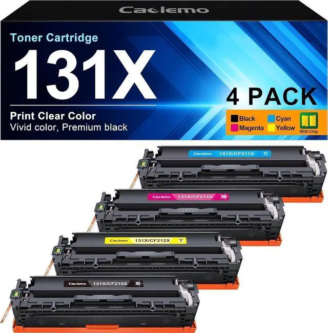 Main image of 131X 131A Toner Cartridge 4 Pack M276nw Toner Cartridge Replacement 131X 131A CF210X Toner Compatible with Laseret Pro 200 Color M251nw Toner, Pro 200 Color MFP M276nw M276n M251n Printer
