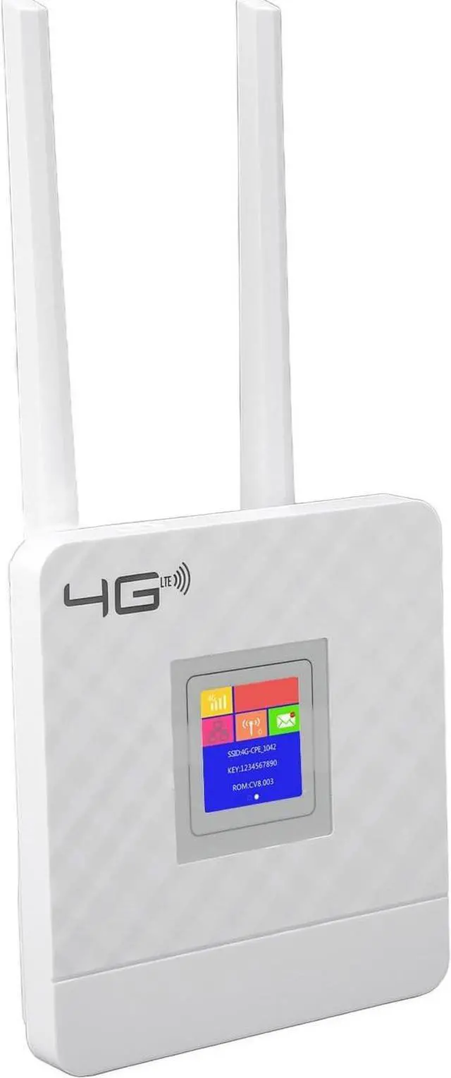 Alt view image 3 of 7 - 4G LTE Wireless Router, 2 Antennas 300Mbps Prevent Interference Mobile Wireless Router WiFi Hotspot for America Area for Home (US Plug)