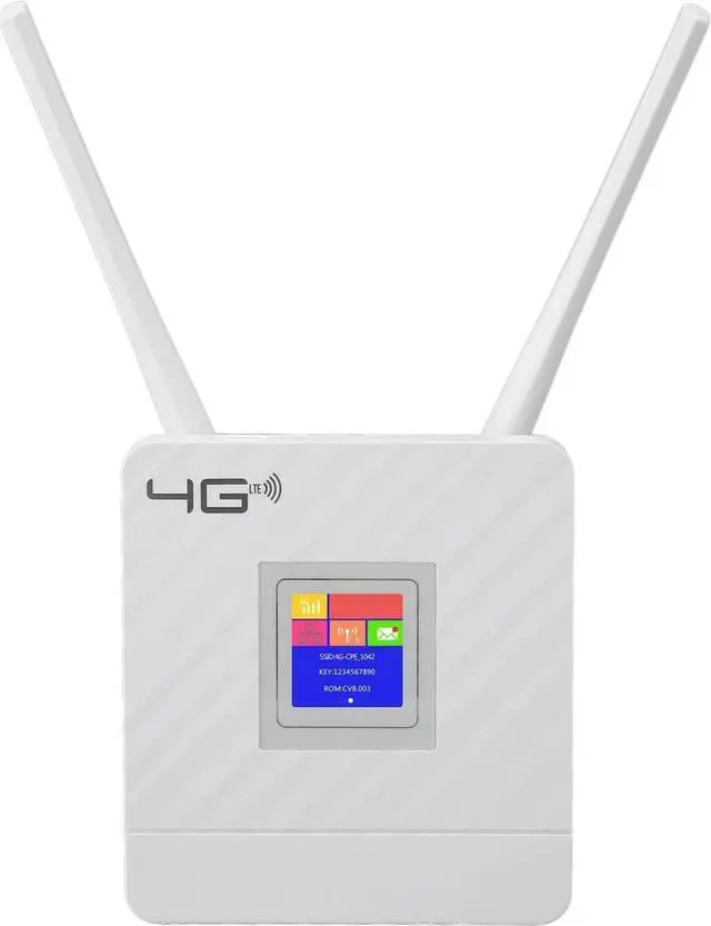 Alt view image 7 of 7 - 4G LTE Wireless Router, 2 Antennas 300Mbps Prevent Interference Mobile Wireless Router WiFi Hotspot for America Area for Home (US Plug)