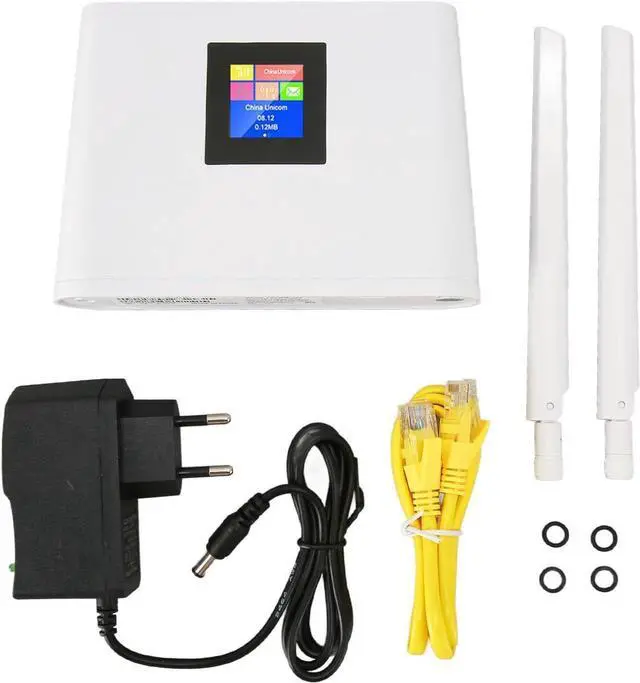 Alt view image 5 of 7 - 4G LTE Wireless Router with SIM Card Slot, 300Mbps Unlocked Wireless Mobile WiFi Hotspot Router with 2x5dBi High Gain Dual Antenna (US Plug)
