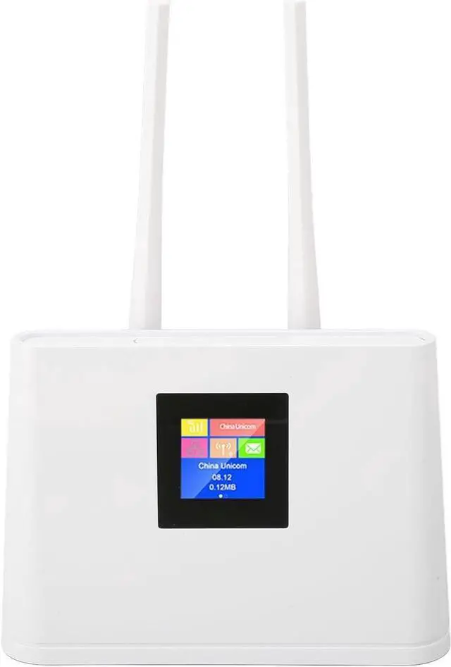 Alt view image 6 of 7 - 4G LTE Wireless Router with SIM Card Slot, 300Mbps Unlocked Wireless Mobile WiFi Hotspot Router with 2x5dBi High Gain Dual Antenna (US Plug)