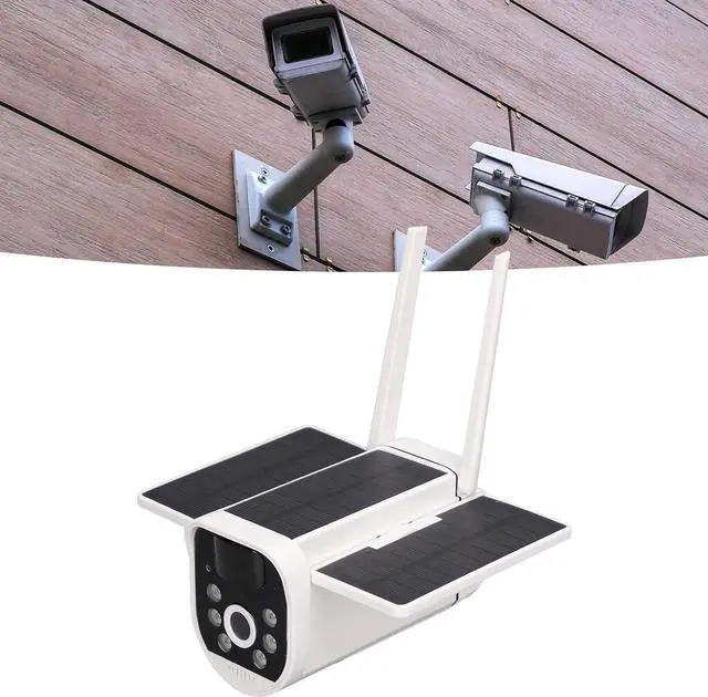 Alt view image 3 of 7 - BBAUER Solar Security Camera, Waterproof ABS Housing 6 LEDs Security Camera PIR Motion Detection Night Vision for Garden