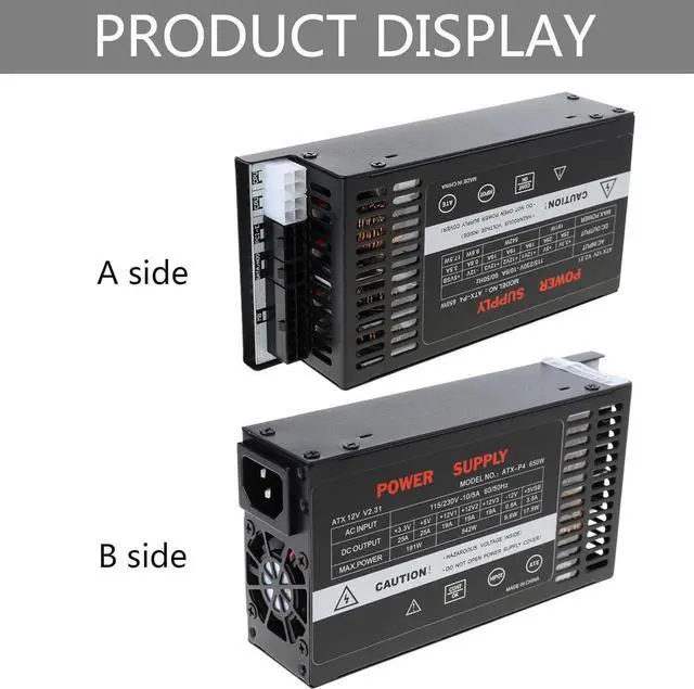 Alt view image 5 of 7 - ENP-7660B Flexs ATXs PSUs 600W Full Modulars Power Supply 110-264V for Gaming PC, Quiet Fan, Multiple Connectors Support