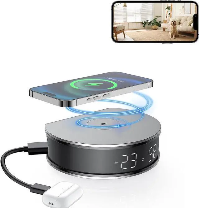Main image of LIZVIE Spy Camera Hidden Camera Clock, FHD 1080P Hidden Camera Clock, Wireless WiFi Nanny Cam for Home Indoor Security, Night Vision