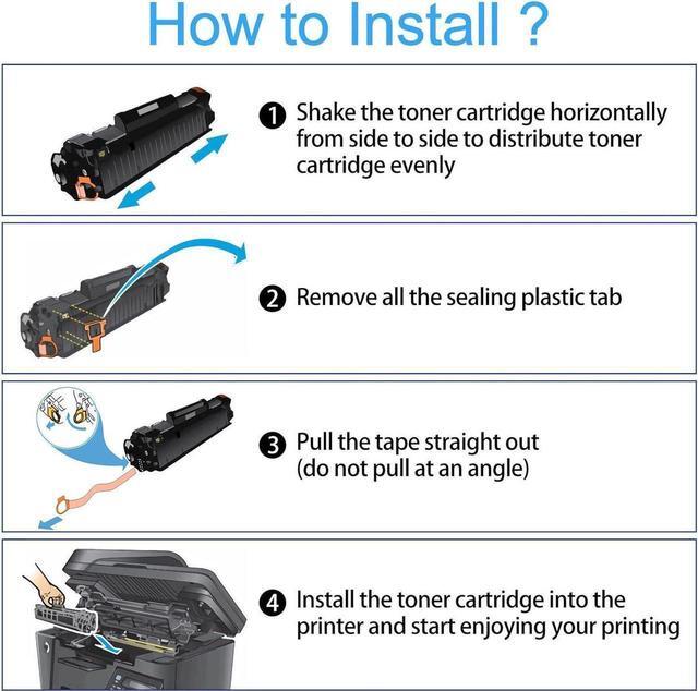 Alt view image 3 of 7 - Black Compatible Toner Cartridge Replacement 48A CF248A Works with Laser Jet Pro MFP M15w M29w M28w M30w M31w M16w Printer (Black, 6-Pack)
