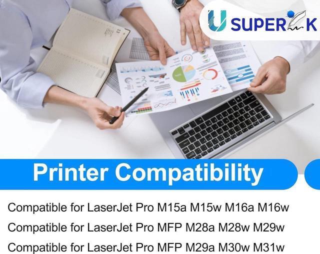 Alt view image 4 of 7 - Black Compatible Toner Cartridge Replacement 48A CF248A Works with Laser Jet Pro MFP M15w M29w M28w M30w M31w M16w Printer (Black, 6-Pack)
