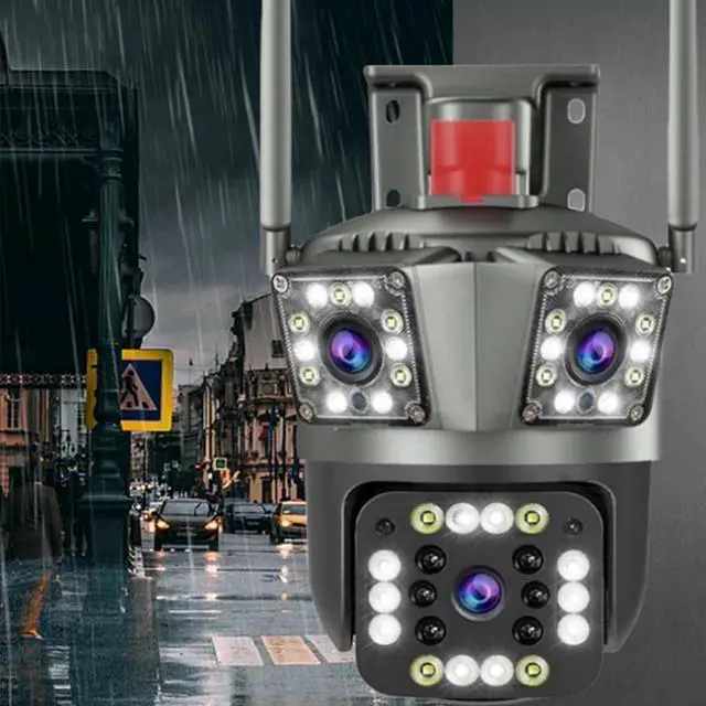 Alt view image 2 of 7 - Davitech Camara De Seguridad, Outdoor Waterproof Wireless WiFi Hd Security Camera, 3/4 Lens Security Camera, Mini Hd WiFi Security Camera, Color Night Vision