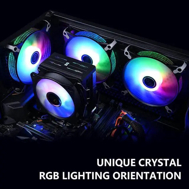 Alt view image 3 of 7 - DS RGB Fans 120mm 6 Pack Case Cooling LED Fans for White Black PC Case, CPU Cooler and Radiators System (DK Series)