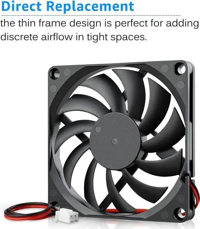 Main image of Gdstime 80mm x 80mm x 10mm DC 5V Brushless Cooling Fan 2PIN