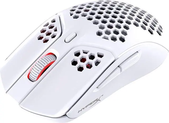 Alt view image 4 of 7 - HyperX Pulsefire Haste Gaming Mouse Ultra Lightweight, 62g, 100 Hour Battery Life, 2.4Ghz Wireless, Honeycomb Shell, Hex Design, Up to 16000 DPI, 6 Programmable Buttons White