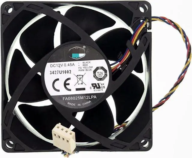 Alt view image 5 of 5 - New Case Cooling Fan FA08025M12LPA for HP Envy 700-410 A6000 P7 H8 644724-001 DC 12V 0.45A 8CM 8025 4-Wire 4-Pin 80 * 80 * 25MM
