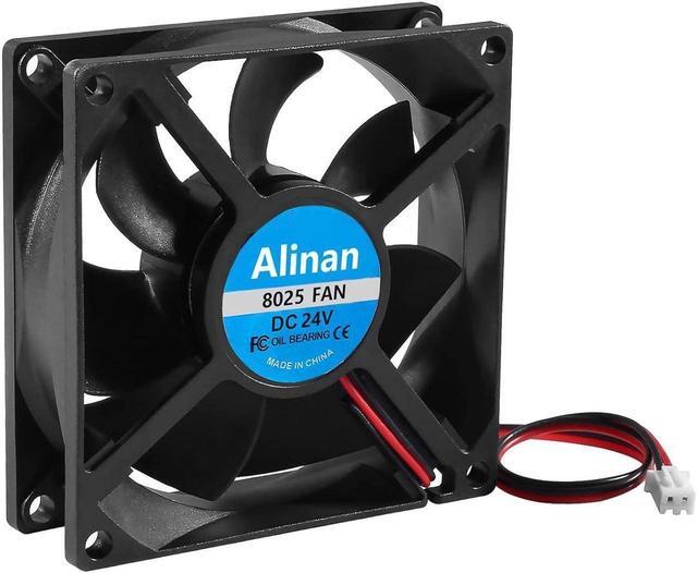 Alt view image 2 of 7 - 4pcs 8025 24V Fan 80x80x25mm 2-pin Sleeve Bearing Brushless DC Cooling Fan 3D Printer Cooling Fan Computer Fan