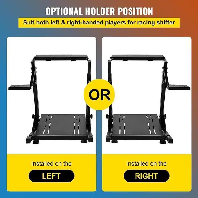 Alt view image 3 of 7 - VEVOR G920 Racing Steering Wheel Stand Shifter Mount fit for Mainstream Brands Gaming Wheel Stand Wheel Pedals NOT Included Racing Wheel Stand