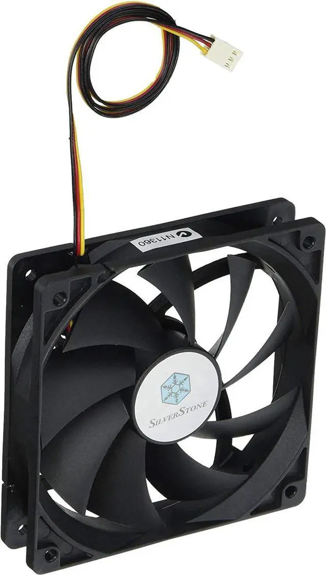 Main image of Silverstone Tek 120mm High Airflow and Less Noise with 9-Bladed Design Computer Case Fan Cooling, Clear FN121-P