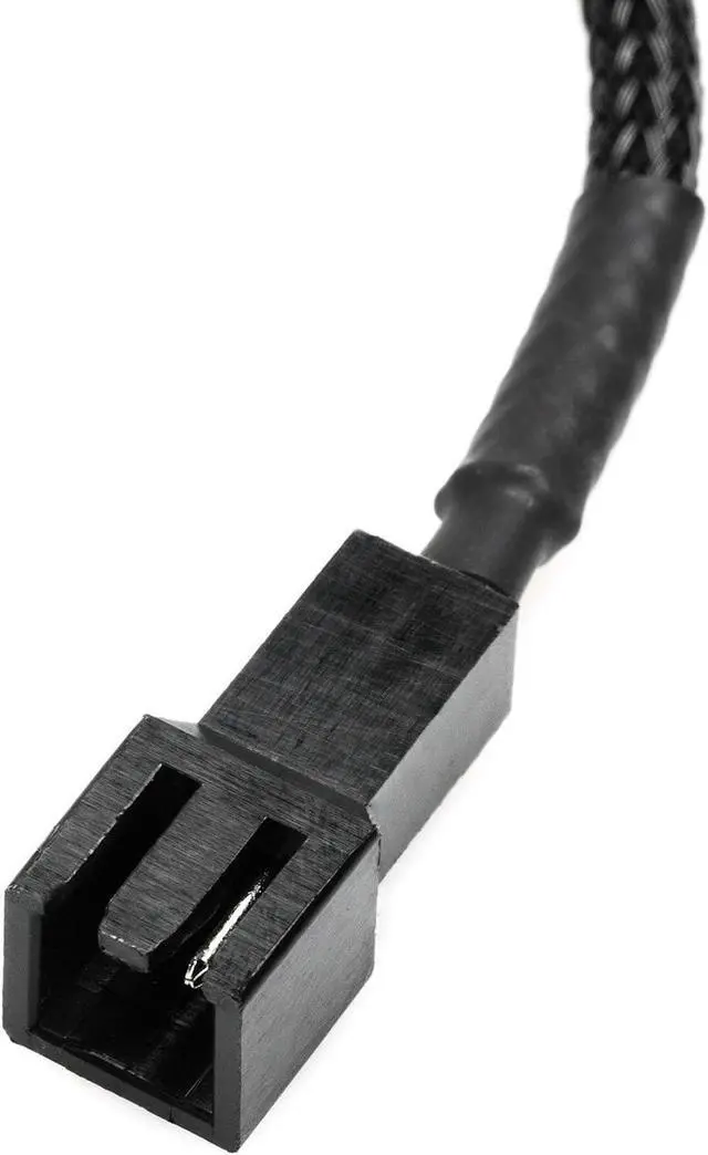 Alt view image 4 of 4 - CRJ 2-Pin Male Fan to Standard 3-Pin PC Fan Adapter Cable 2-Pack