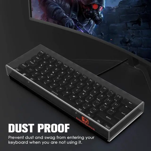 Alt view image 4 of 6 - ZIYOU LANG KC01 Acrylic Clear Transparent Keyboard Cover(11.5*4.1*1.14) with Dustproof Waterproof Anti-hit Anti-cat Protective Case for 60% Small Layout 61Key 64Key 68Key Mechanical Gaming Keyboard