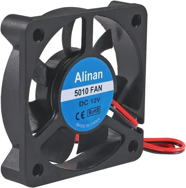 Alt view image 3 of 7 - 6pcs 5010 12V Sleeve Bearing Cooling Fan 50mm Silent Cooling DC 12V 0.08A Silent Quiet DC Brushless Cooling Fan 3D Printer Cooling Fan with 2Pin Wire