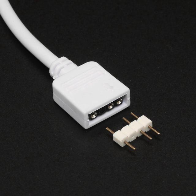 Alt view image 4 of 6 - 2-Pack 1-to-1 ARGB Extension Cable, White 5V 3-Pin Female to Female ARGB Addressable RGB Adapter Cable, ARGB LED Sync Cable for Extend PC Computer ARGB Fans Or ARGB LED Lights, 11.8 Inches