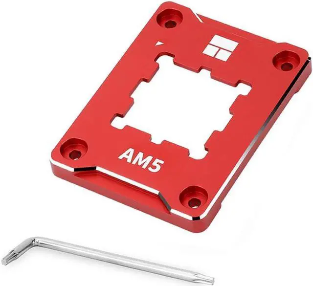 Alt view image 3 of 7 - AM5 CPU Secure Frame,CPU Anti-Bend Fixing Frame, CPU Correction Retainer, AM5 Aluminum Alloy Fixing Bracket, CPU Optical Fit Adhesive Adhesive Mounter, CPU Cooler Standard,Red