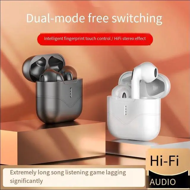 Alt view image 3 of 4 - The new private model Bluetooth headphones N28 are semi-in-ear, painless when worn for a long time, with high sound quality, long battery life and intelligent noise cancellation