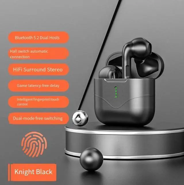 Alt view image 4 of 4 - The new private model Bluetooth headphones N28 are semi-in-ear, painless when worn for a long time, with high sound quality, long battery life and intelligent noise cancellation