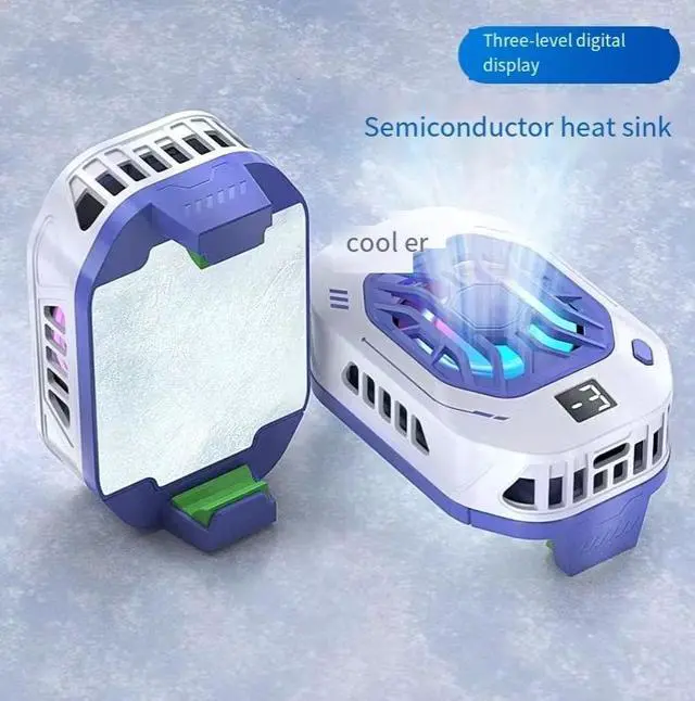 Alt view image 4 of 4 - The 2025 new live-streaming mobile phone cooler, a back-clip-type mobile game cooling and temperature reduction wonder, is a semiconductor heat dissipation device