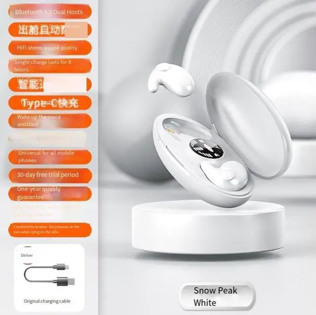 Alt view image 3 of 4 - 538 Cross-border New sleep Bluetooth headphones feature long battery life, high sound quality, in-ear mini noise-cancelling, and are compatible with mobile phones