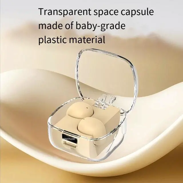 Alt view image 4 of 4 - The new private model sleep Bluetooth headphones, mini gemstone, are invisible, compact and seamless to wear, with high-quality sound and intelligent noise cancellation