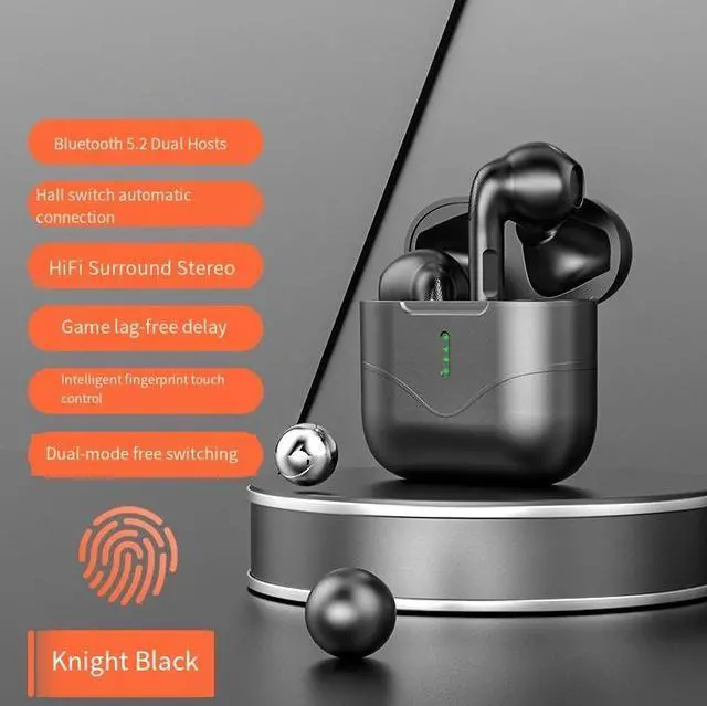 Alt view image 4 of 4 - The new private model Bluetooth headphones N28 are semi-in-ear, painless when worn for a long time, with high sound quality, long battery life and intelligent noise cancellation