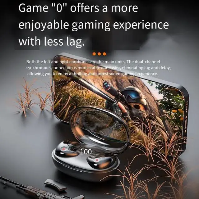 Alt view image 2 of 4 - Bluetooth headphones S23, private model, non-in-ear, thin, invisible, high-quality sleep headphones, Bluetooth 5.3, digital battery display