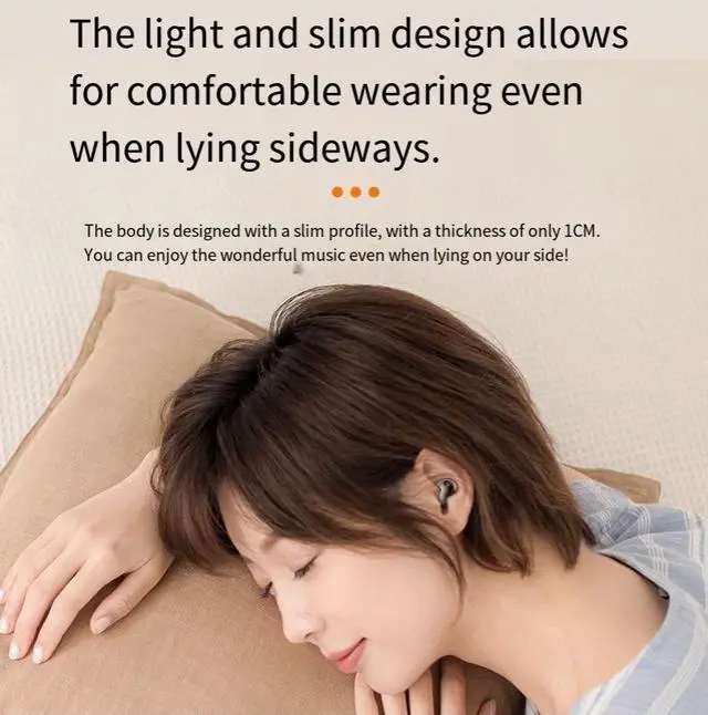 Alt view image 4 of 4 - Bluetooth headphones S23, private model, non-in-ear, thin, invisible, high-quality sleep headphones, Bluetooth 5.3, digital battery display