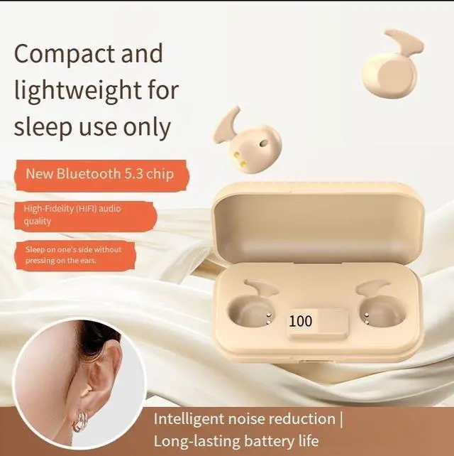 Alt view image 2 of 4 - The new sleep Bluetooth headphones X9 wireless mini dual-ear comfort noise-cancelling, ultra-long battery life, high sound quality and no unpleasant sound