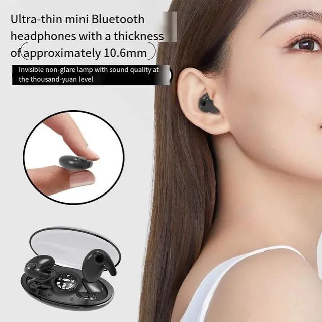 Alt view image 3 of 4 - 538 Cross-border New sleep Bluetooth headphones feature long battery life, high sound quality, in-ear mini noise-cancelling, and are compatible with mobile phones