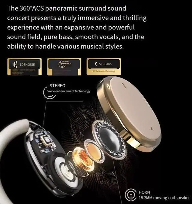 Alt view image 3 of 4 - Douyin Cross-border bestseller private Model GT730 OWS Bluetooth Headphones, over-ear sports headphones with ultra-long battery life and noise reduction